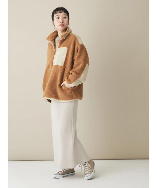 CRAFT STANDARD BOUTIQUE(クラフトスタンダードブティック)の「ボアZIPブルゾン(ブルゾン・レディース・カーキ/ブラック/キャメル・M/L)」の16枚目の写真