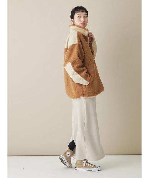 CRAFT STANDARD BOUTIQUE(クラフトスタンダードブティック)の「ボアZIPブルゾン(ブルゾン・レディース・カーキ/ブラック/キャメル・M/L)」の17枚目の写真