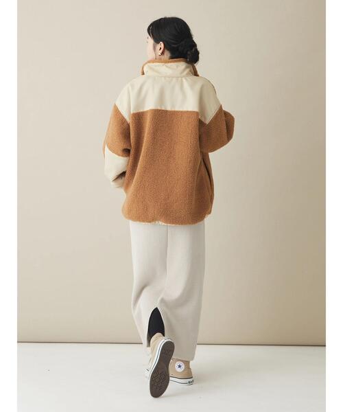 CRAFT STANDARD BOUTIQUE(クラフトスタンダードブティック)の「ボアZIPブルゾン(ブルゾン・レディース・カーキ/ブラック/キャメル・M/L)」の18枚目の写真