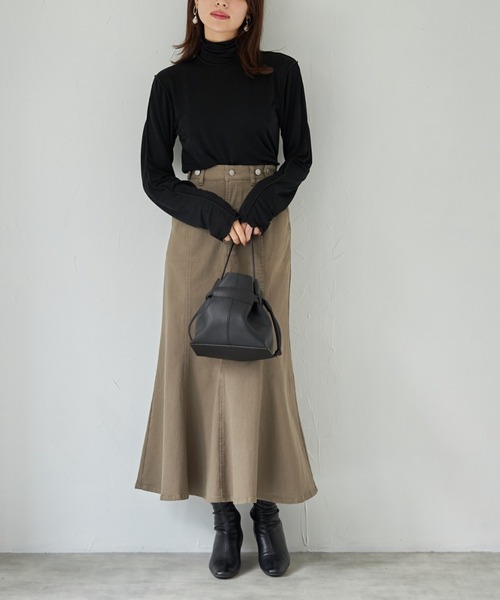 tocco closet（トッコ　クローゼット）の「【限定】ハイネックメローフリルプルオーバー（Tシャツ/カットソー・レディース・ブラック/グレー/ブルー/アイボリー・M）」の13枚目の写真