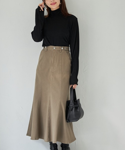 tocco closet（トッコ　クローゼット）の「【限定】ハイネックメローフリルプルオーバー（Tシャツ/カットソー・レディース・ブラック/グレー/ブルー/アイボリー・M）」の14枚目の写真