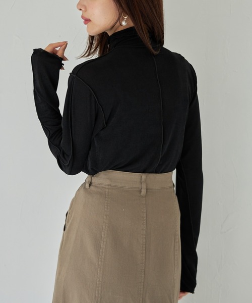tocco closet（トッコ　クローゼット）の「【限定】ハイネックメローフリルプルオーバー（Tシャツ/カットソー・レディース・ブラック/グレー/ブルー/アイボリー・M）」の20枚目の写真