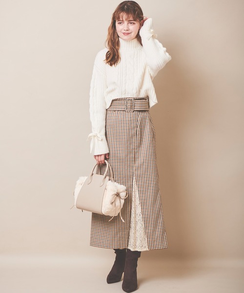 31 Sons de mode（トランテアン　ソン　ドゥ　モード）の「ファーコンビバッグ（ショルダーバッグ・レディース・オフホワイト/サックスブルー/ピンク・フリー）」の8枚目の写真