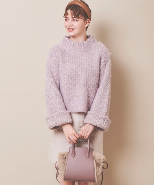 31 Sons de mode（トランテアン　ソン　ドゥ　モード）の「ファーコンビバッグ（ショルダーバッグ・レディース・オフホワイト/サックスブルー/ピンク・フリー）」の17枚目の写真