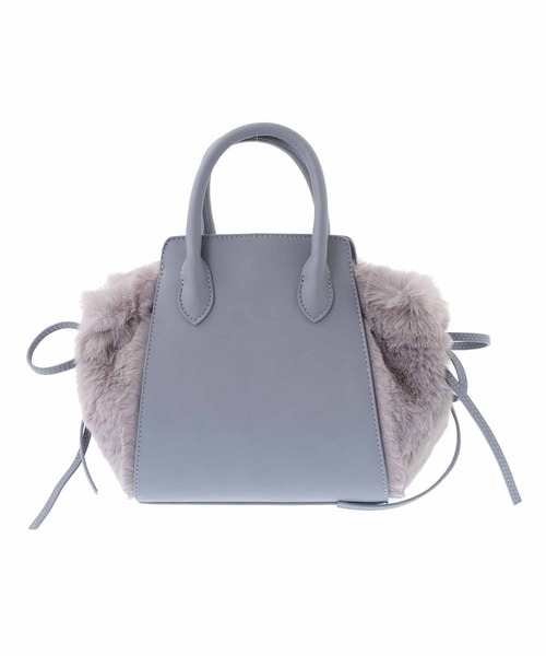 31 Sons de mode（トランテアン　ソン　ドゥ　モード）の「ファーコンビバッグ（ショルダーバッグ・レディース・オフホワイト/サックスブルー/ピンク・フリー）」の20枚目の写真