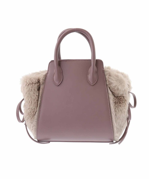 31 Sons de mode（トランテアン　ソン　ドゥ　モード）の「ファーコンビバッグ（ショルダーバッグ・レディース・オフホワイト/サックスブルー/ピンク・フリー）」の21枚目の写真