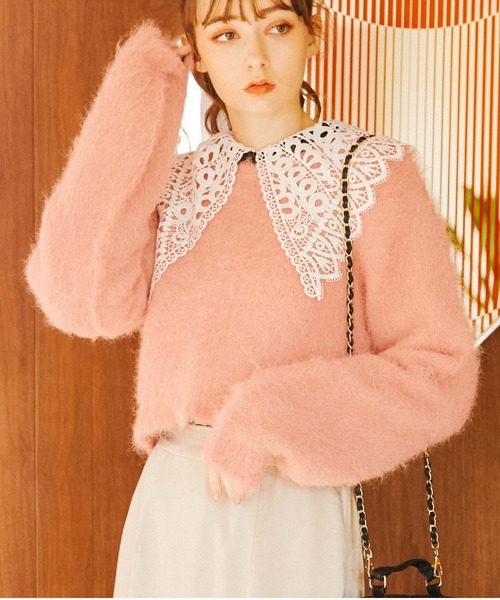 archives(アルシーヴ)の「起毛カーディガン(カーディガン/ボレロ・レディース・イエロー/オレンジ/アイボリー/ピンク/パープル・MEDIUM)」の2枚目の写真