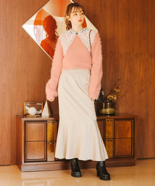 archives(アルシーヴ)の「起毛カーディガン(カーディガン/ボレロ・レディース・イエロー/オレンジ/アイボリー/ピンク/パープル・MEDIUM)」の6枚目の写真