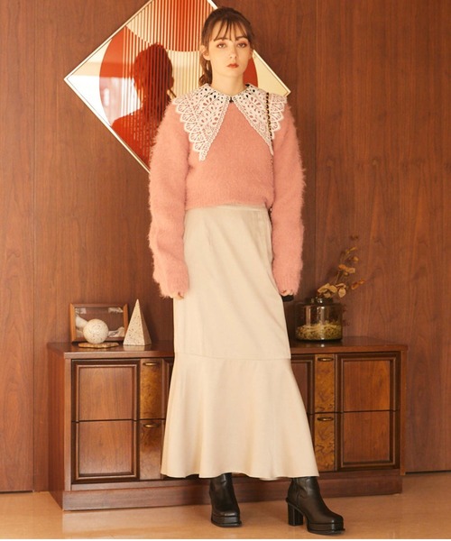 archives(アルシーヴ)の「起毛カーディガン(カーディガン/ボレロ・レディース・イエロー/オレンジ/アイボリー/ピンク/パープル・MEDIUM)」の16枚目の写真