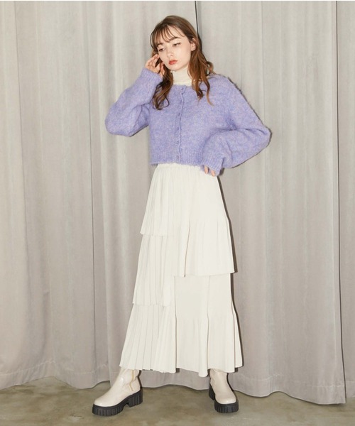 archives(アルシーヴ)の「起毛カーディガン(カーディガン/ボレロ・レディース・イエロー/オレンジ/アイボリー/ピンク/パープル・MEDIUM)」の21枚目の写真