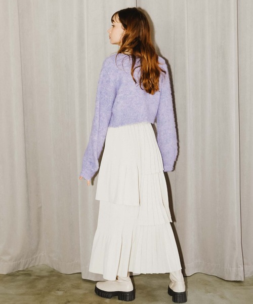 archives(アルシーヴ)の「起毛カーディガン(カーディガン/ボレロ・レディース・イエロー/オレンジ/アイボリー/ピンク/パープル・MEDIUM)」の12枚目の写真