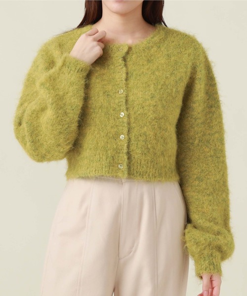 archives(アルシーヴ)の「起毛カーディガン(カーディガン/ボレロ・レディース・イエロー/オレンジ/アイボリー/ピンク/パープル・MEDIUM)」の9枚目の写真