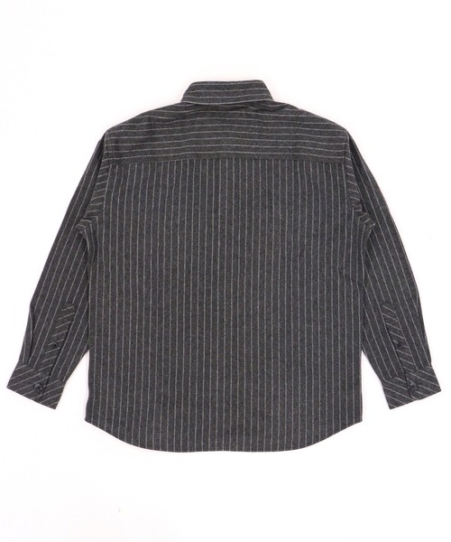 GIORDANO（ジョルダーノ）の「[ GIORDANO ]メルトンタッチシャツジャケット(ユニセックス)（ブルゾン・レディース・ブラック/グレー/ダークグレー・MEDIUM/LARGE/X-LARGE）」の9枚目の写真