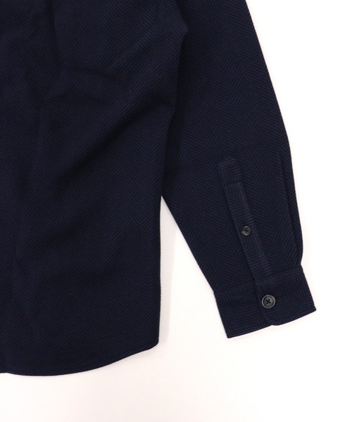 GIORDANO（ジョルダーノ）の「[ GIORDANO ]メルトンタッチシャツジャケット(ユニセックス)（ブルゾン・レディース・ブラック/グレー/ダークグレー・MEDIUM/LARGE/X-LARGE）」の7枚目の写真