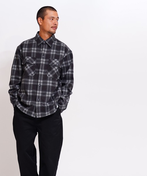 GIORDANO（ジョルダーノ）の「[ GIORDANO ]メルトンタッチシャツジャケット(ユニセックス)（ブルゾン・レディース・ブラック/グレー/ダークグレー・MEDIUM/LARGE/X-LARGE）」の21枚目の写真