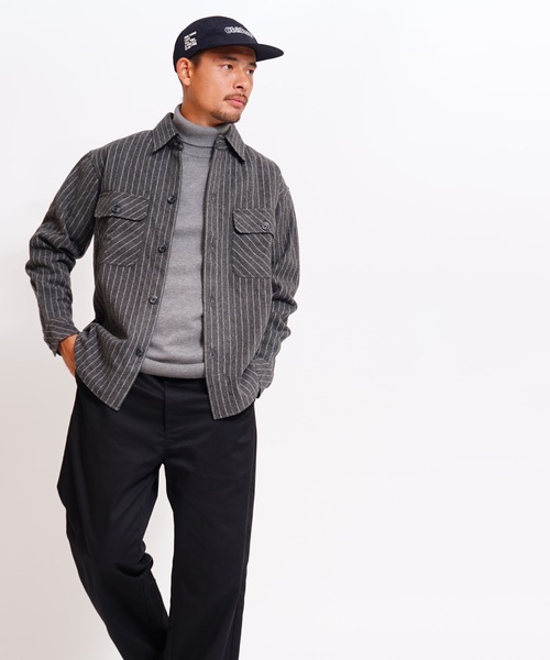 GIORDANO（ジョルダーノ）の「[ GIORDANO ]メルトンタッチシャツジャケット(ユニセックス)（ブルゾン・レディース・ブラック/グレー/ダークグレー・MEDIUM/LARGE/X-LARGE）」の19枚目の写真