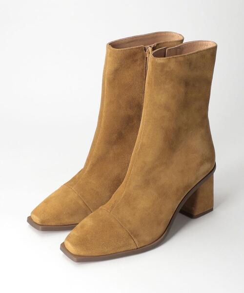 Carmen Salas（カルメンサラス）の「＜CARMEN SALAS＞スエード スクエアポインテッドトゥ ブーツ（ブーツ・レディース・ベージュ・38/37/36）」の4枚目の写真
