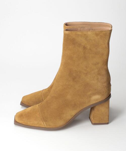 Carmen Salas（カルメンサラス）の「＜CARMEN SALAS＞スエード スクエアポインテッドトゥ ブーツ（ブーツ・レディース・ベージュ・38/37/36）」の5枚目の写真