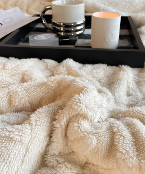 aimoha（アイモハ）の「【100x150cm】ケーブル編み風大判サイズモコモコブランケット毛布 (AW)（ブランケット・レディース・ブルー/チョコ/イエロー/グリーン/パープル/ピンク/ベージュ/オフホワイト/ダークグレー・FREE）」の20枚目の写真