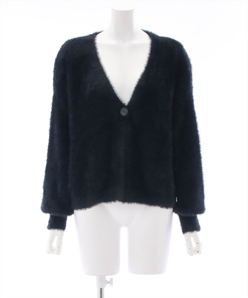 clear（クリア）の「シャギーショートカーディガン（カーディガン/ボレロ・レディース・ピンク/ブラック/アイボリー/ブルーグレー・F）」の2枚目の写真