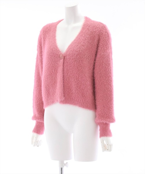 clear（クリア）の「シャギーショートカーディガン（カーディガン/ボレロ・レディース・ピンク/ブラック/アイボリー/ブルーグレー・F）」の5枚目の写真