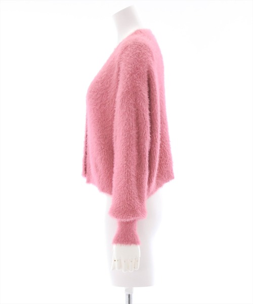clear（クリア）の「シャギーショートカーディガン（カーディガン/ボレロ・レディース・ピンク/ブラック/アイボリー/ブルーグレー・F）」の6枚目の写真