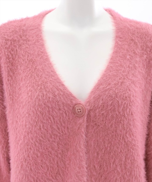 clear（クリア）の「シャギーショートカーディガン（カーディガン/ボレロ・レディース・ピンク/ブラック/アイボリー/ブルーグレー・F）」の9枚目の写真