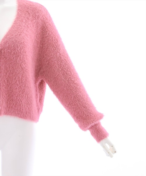 clear（クリア）の「シャギーショートカーディガン（カーディガン/ボレロ・レディース・ピンク/ブラック/アイボリー/ブルーグレー・F）」の10枚目の写真