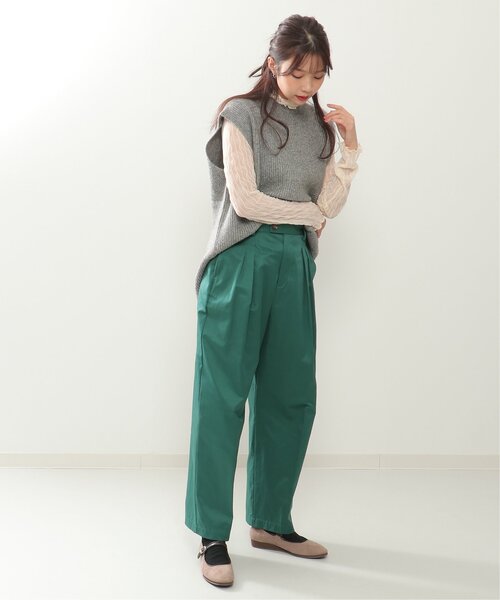 LBC(エルビーシー)の「カラーワイドストレートパンツ(その他パンツ・レディース・ブラック/グリーン系その他・M)」の14枚目の写真