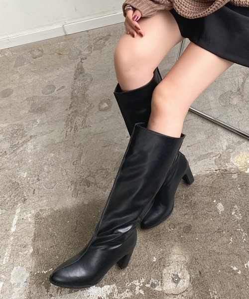 Futier land(フューティアランド)の「センターシームワイドロングブーツ(ブーツ・レディース・ブラック/ブラウン/キャメル・40/38/39/36/37)」の21枚目の写真