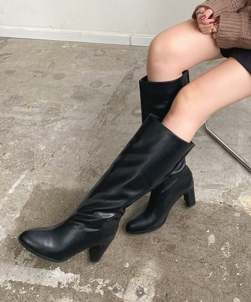 Futier land(フューティアランド)の「センターシームワイドロングブーツ(ブーツ・レディース・ブラック/ブラウン/キャメル・40/38/39/36/37)」の18枚目の写真