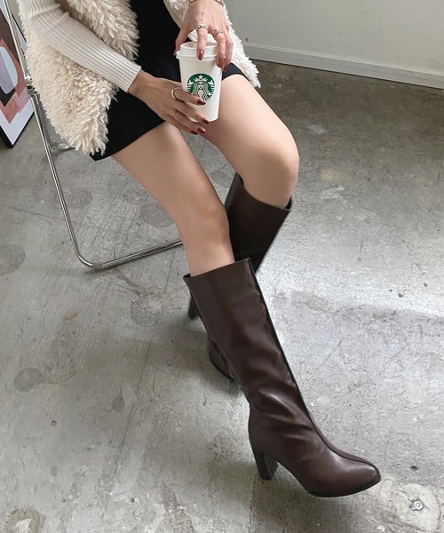 Futier land(フューティアランド)の「センターシームワイドロングブーツ(ブーツ・レディース・ブラック/ブラウン/キャメル・40/38/39/36/37)」の13枚目の写真