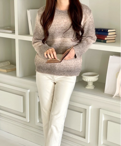 MINS MINIS（ミンスミニス）の「グラデーションニットプルオーバー（ニット/セーター・レディース・ブラック/ベージュ/ピンク/その他1・FREE）」の5枚目の写真