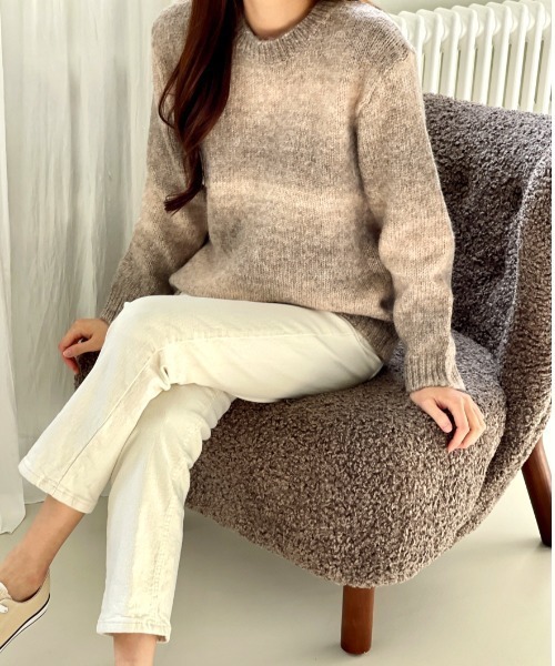 MINS MINIS（ミンスミニス）の「グラデーションニットプルオーバー（ニット/セーター・レディース・ブラック/ベージュ/ピンク/その他1・FREE）」の9枚目の写真