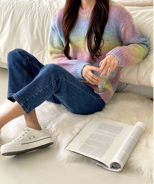 MINS MINIS（ミンスミニス）の「グラデーションニットプルオーバー（ニット/セーター・レディース・ブラック/ベージュ/ピンク/その他1・FREE）」の17枚目の写真