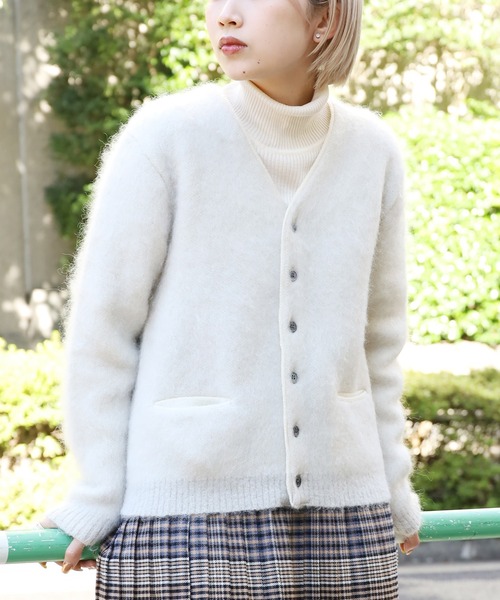 YOUNG&OLSEN The DRYGOODS STORE（ヤングアンドオルセン）の「YOUNG & OLSEN/ヤングアンドオルセン MOHAIR GRANGE CARDIGAN モヘアカーディガン（カーディガン/ボレロ・レディース・キャメル/ヘザーグレー・FREE）」の13枚目の写真