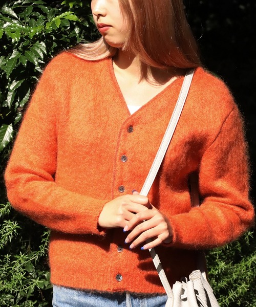YOUNG&OLSEN The DRYGOODS STORE（ヤングアンドオルセン）の「YOUNG & OLSEN/ヤングアンドオルセン MOHAIR GRANGE CARDIGAN モヘアカーディガン（カーディガン/ボレロ・レディース・キャメル/ヘザーグレー・FREE）」の15枚目の写真