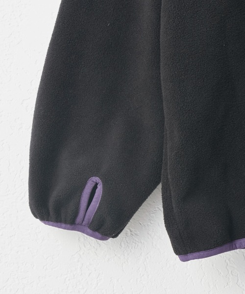 WHIMSIC（ウィムジック）の「【UNISEX】マイクロフリーススナップTEE（Tシャツ/カットソー・メンズ・ベージュ/パープル/ネイビー/ブラック・FREE）」の18枚目の写真
