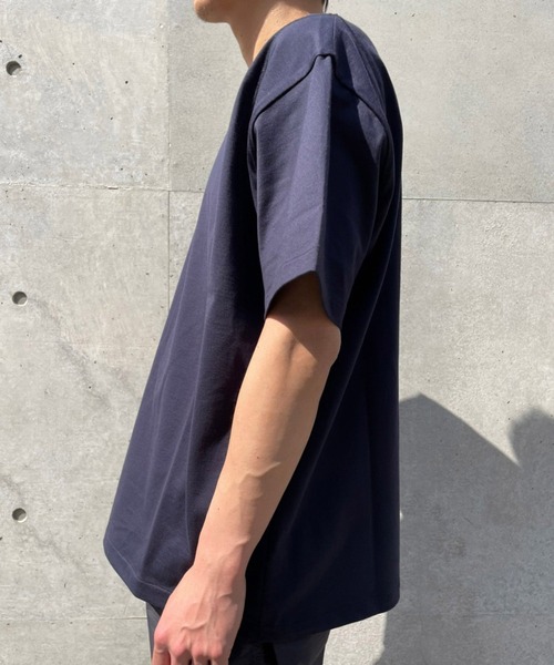 WEWILL(ウィーウィル)の「【WEWILL / ウィーウィル】FACING T-SHIRT / フェイシングTシャツ(Tシャツ/カットソー・メンズ・ネイビー・3/2)」の3枚目の写真