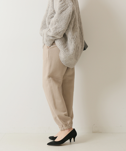 ESLOW(エスロー)の「【ESLOW/エスロー】SWEAT PANTS(スウェットパンツ・レディース・ベージュ/ネイビー・FREE)」の5枚目の写真