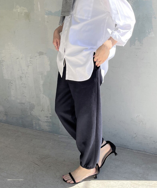 ESLOW(エスロー)の「【ESLOW/エスロー】SWEAT PANTS(スウェットパンツ・レディース・ベージュ/ネイビー・FREE)」の16枚目の写真
