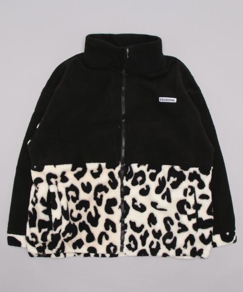 ロンハーマン HOTEL1171 レオパード サテンブルゾン ジャケット　新品 セール】ボア×レオパード切替スタンドカラージャケット（ブルゾン