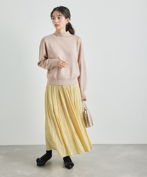 ROPE' PICNIC(ロペピクニック)の「洗濯機OK・パチパチしない/マシュマロニットモックネックプルオーバー(ニット/セーター・レディース・ブラック/オフホワイト/ベージュ系その他・38)」の19枚目の写真
