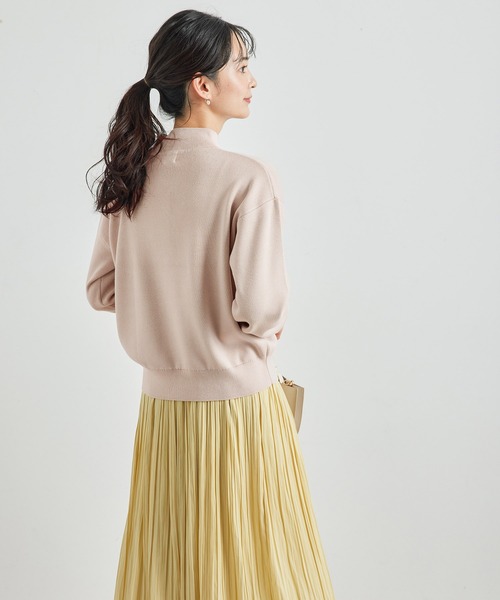 ROPE' PICNIC(ロペピクニック)の「洗濯機OK・パチパチしない/マシュマロニットモックネックプルオーバー(ニット/セーター・レディース・ブラック/オフホワイト/ベージュ系その他・38)」の13枚目の写真