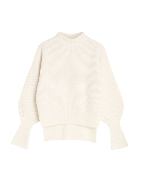 ELENDEEK(エレンディーク)の「エアーウールビショップスリーブニット(ニット/セーター・レディース・ブラック/パープル/ベージュ/オフホワイト・FREE)」の12枚目の写真