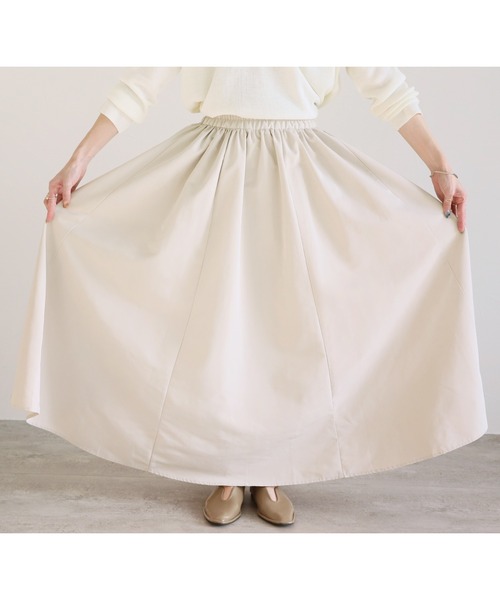 reca（レカ）の「ソフトグログランマキシスカート（スカート・レディース・ブラック/マスタード/キナリ/ブルー・M）」の8枚目の写真