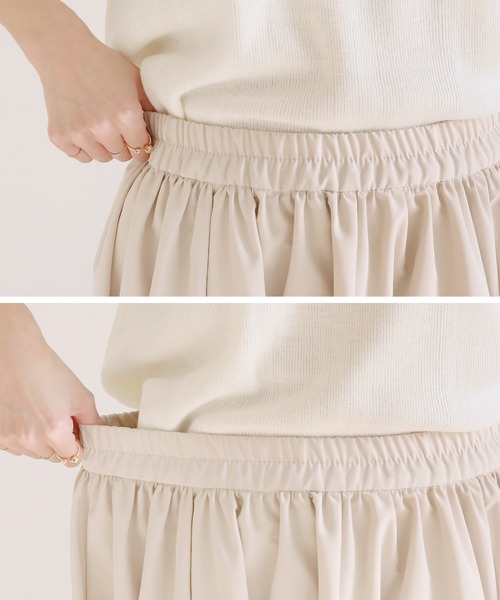 reca（レカ）の「ソフトグログランマキシスカート（スカート・レディース・ブラック/マスタード/キナリ/ブルー・M）」の7枚目の写真