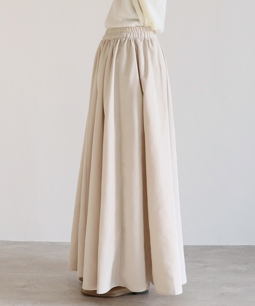 reca（レカ）の「ソフトグログランマキシスカート（スカート・レディース・ブラック/マスタード/キナリ/ブルー・M）」の19枚目の写真