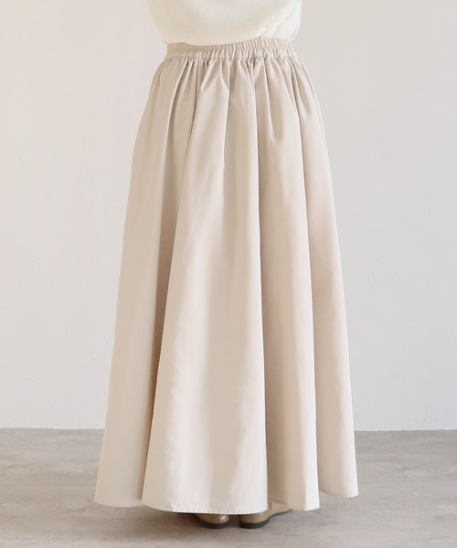 reca（レカ）の「ソフトグログランマキシスカート（スカート・レディース・ブラック/マスタード/キナリ/ブルー・M）」の18枚目の写真