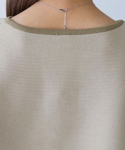 HER CLOSET（ハークローゼット）の「【shemoshelly】WEB限定バイカラーキーネックスウェットライクニット（ニット/セーター・レディース・ブラウン/ベージュ/オフホワイト・M）」の11枚目の写真